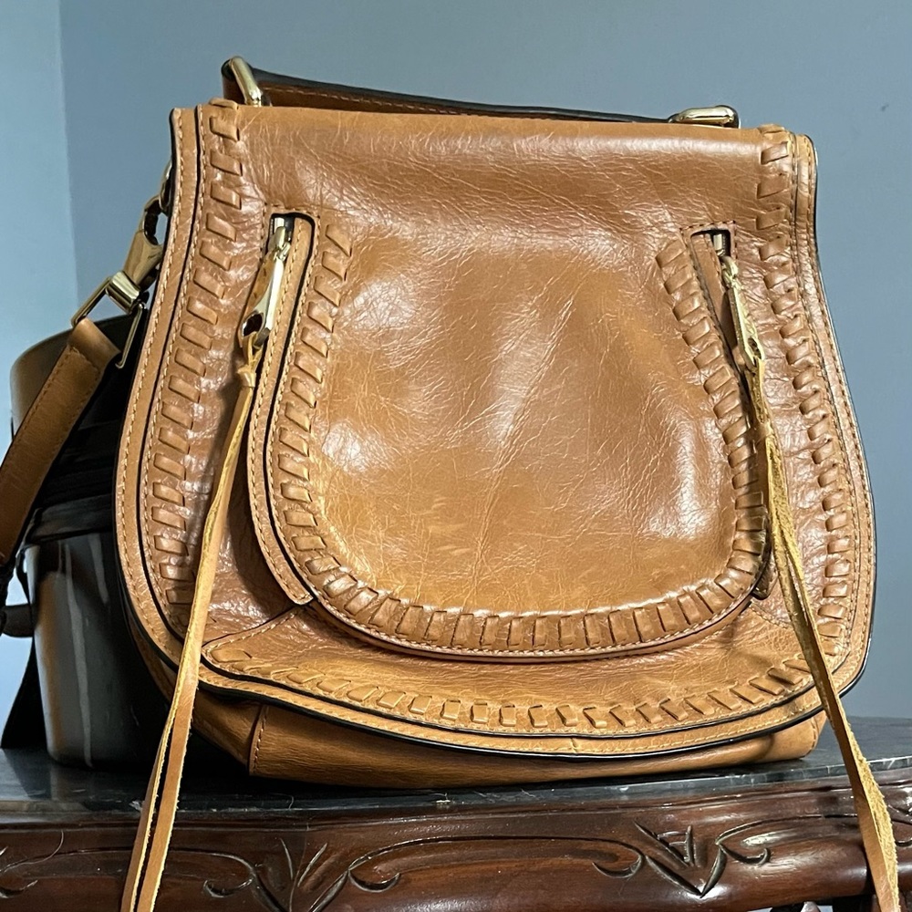 Tan leather Rebecca Minkoff saddle shoulder bag. Very lightly used.